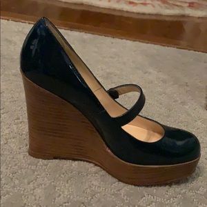 Christian Louboutin platform Mary Jane wedge heels